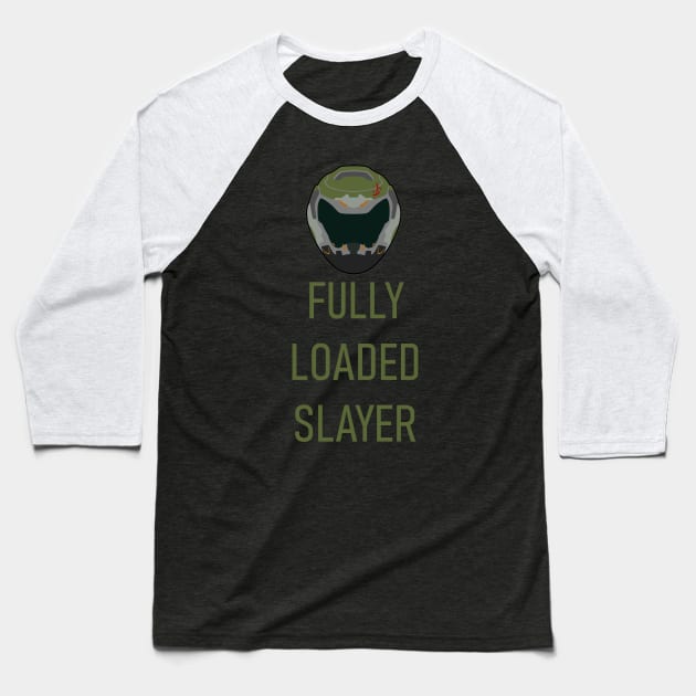 DOOM - Fully Loaded Slayer Baseball T-Shirt by The NPC Man